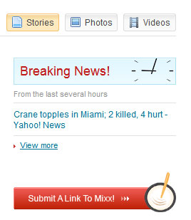 Mixx breaking news section