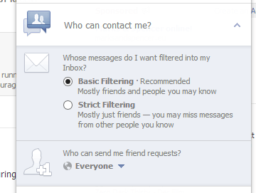 Facebook Who Can Contact Me