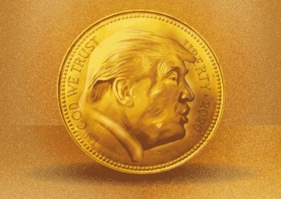 President Trump on a Gold Coin