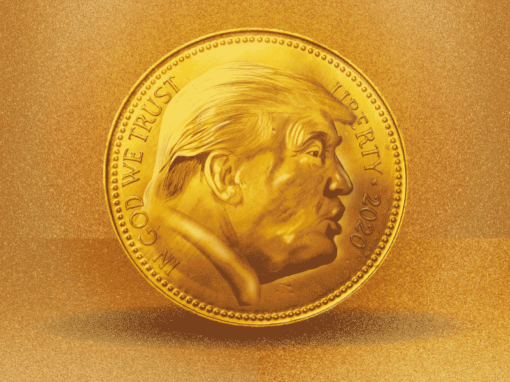 President Trump on a Gold Coin